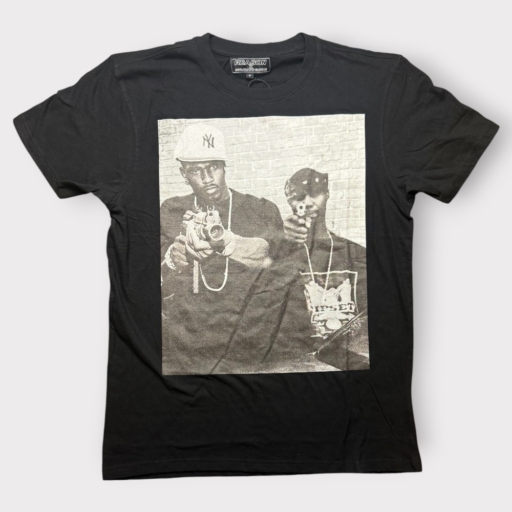 Reason x Diplomats Empire Dipset Cam'ron Juelz Santana Black Graphic T-Shirt M‎